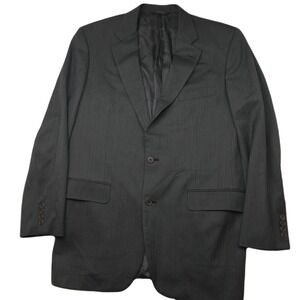 Brooks Brothers Blazer Mens 41L Black 2 Button Saxxon Wool Madison Suit Jacket